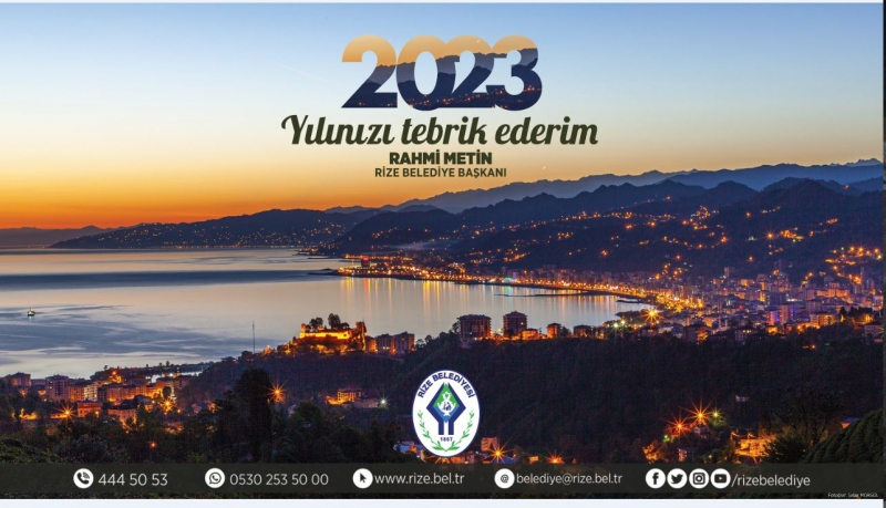 Rize Belediyesi Yeni Yıl Tebrik Mesajı Yayımladı 
